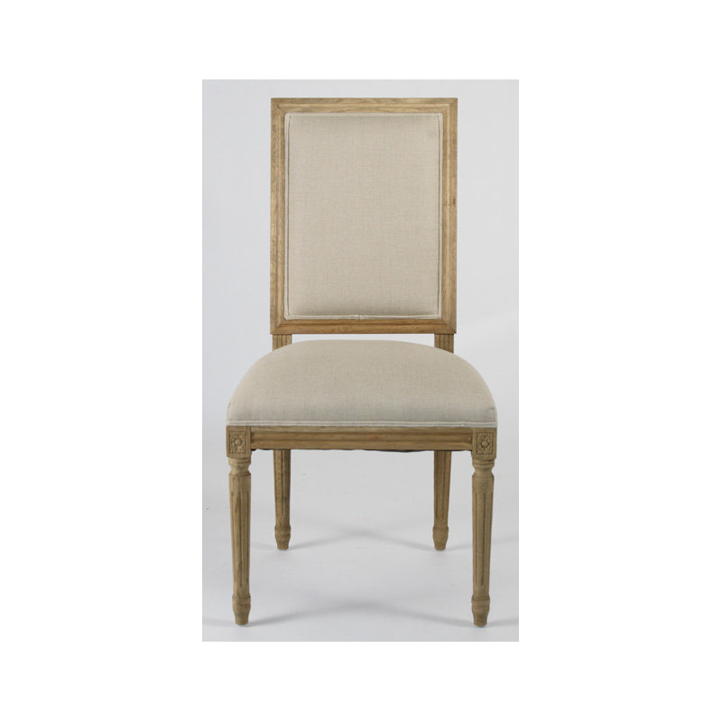 Louis Upholstered Dining Chair, Natural Oak, Natural