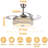 42" Demorea 4 - Blade LED Retractable Blades Ceiling Fan with Remote Control and Light Kit Included