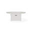 54" Round Rustic Polymer Fire Table with Propane Shelf-1818522857