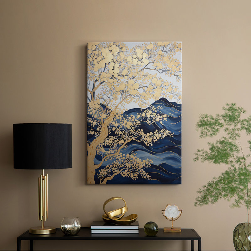 Paysages série CLXIX - Toile tendue avec châssis de qualité supérieure - Prêt à être accroché, H 36 po x l 24 po