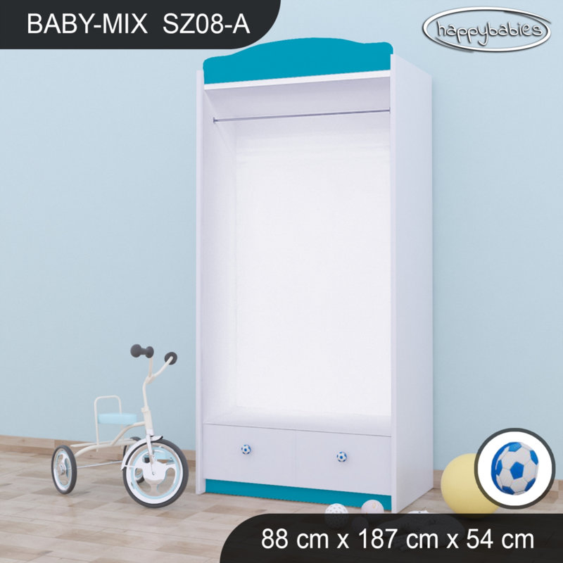 Baby 2 Door Wardrobe, Blue