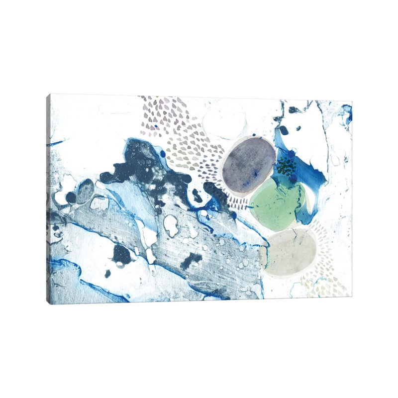 Blue Marble 1 Piece Painting on Canvas, 30.48 cm H x 45.72 cm W, Wrapped Canvas