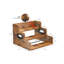 Solid Wood Tabletop Wine Bottle Rack Brown