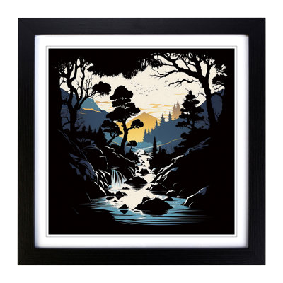 Stream Silhouette No.1 - Framed Print