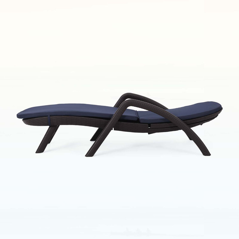 Comfortable Reclining Chaise with Exquisite Design and Unrivaled Relaxation, Dark Blue