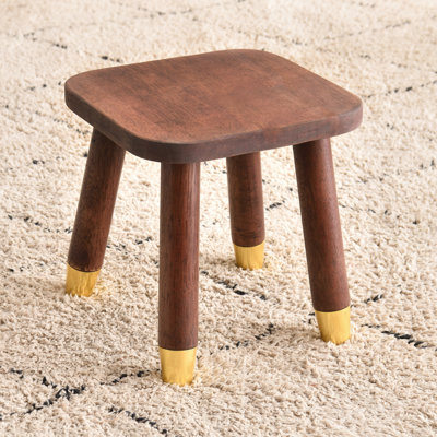 Solid Wood Stool Foot stool,Small Square Wooden Ottoman,Plant Stand, Wood Accent Stool by George Oliver