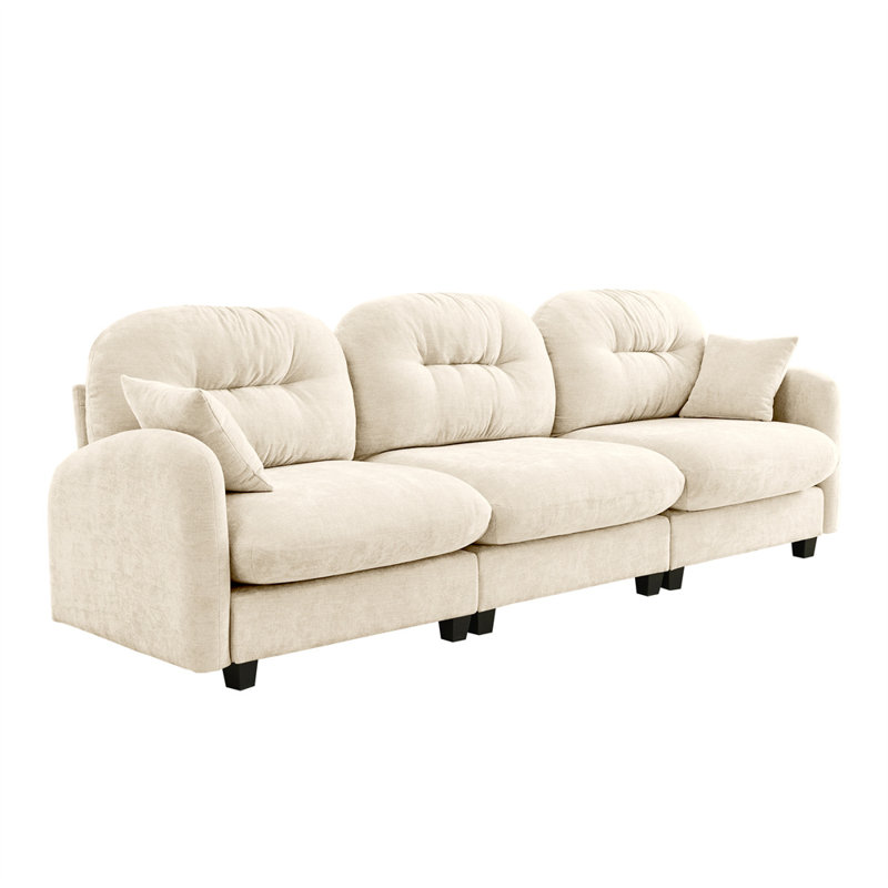 107" Wide 3-Seater Sofa, Beige