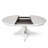 Traditional 7-Piece Inch Oval Extendable Dining Set, White Finish With Brown Polyester Upholstered Chairs, Solid Rubberwood