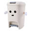 8L Foot Pedal & Press-to-Open Cream White Trash Bin-234158184