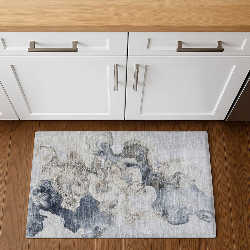 Premium Machine Washable Medena AMF1860 Abstract Rug, Rectangle 1'8" x 2'6"