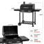 Royal Gourmet 24-Inch Charcoal BBQ Grill with 2 Foldable Side Shelves, Black