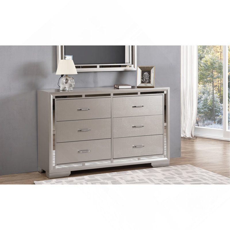 Commode Alana G6800-D, champagne argenté, Champagne