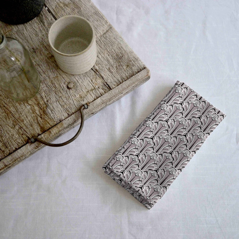 Cadian 100% Cotton Geometric Square Napkin, Pink