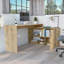 Bureau en L Desti, bureau, chêne clair