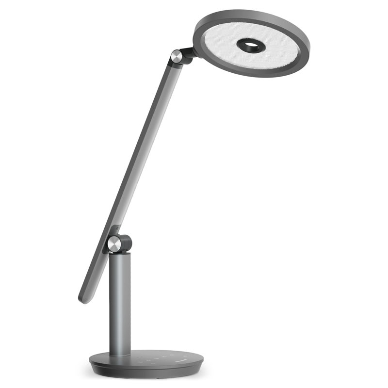 Honeywell H6 LED Desk Lamp with Eye-Caring Full Spectrum Light, 3 Color Temperatures, Touch Control & Timer, Gray