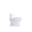 Toilette économiseur d'eau 1,28 po, conception allongée et confortable, siège, chasse d'eau 1000 grammes, blanc brillant 003S, appareil de salle de bain au sol