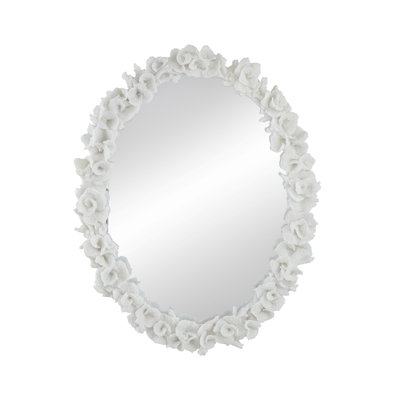 Yateley Marble Powder Oval Wall Mirror