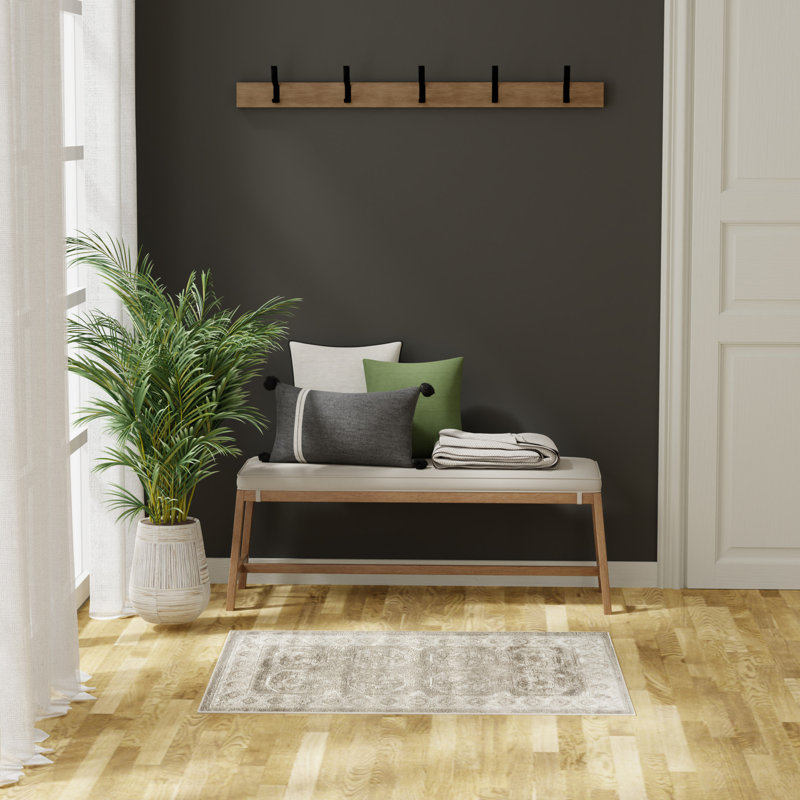 Tapis d'intérieur ivoire / taupe 2 pi x 4 pi Leuchte, Tapis de couloir 2 pi x 4 pi
