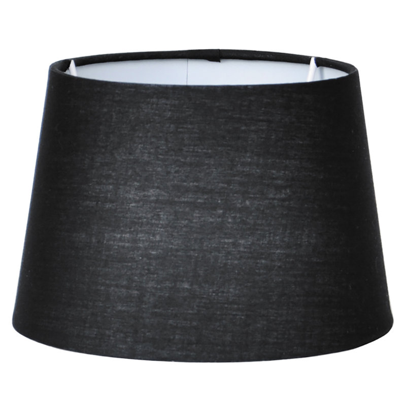 13.8cm H Cotton Blend Empire Lamp Shade ( Screw On ), Black