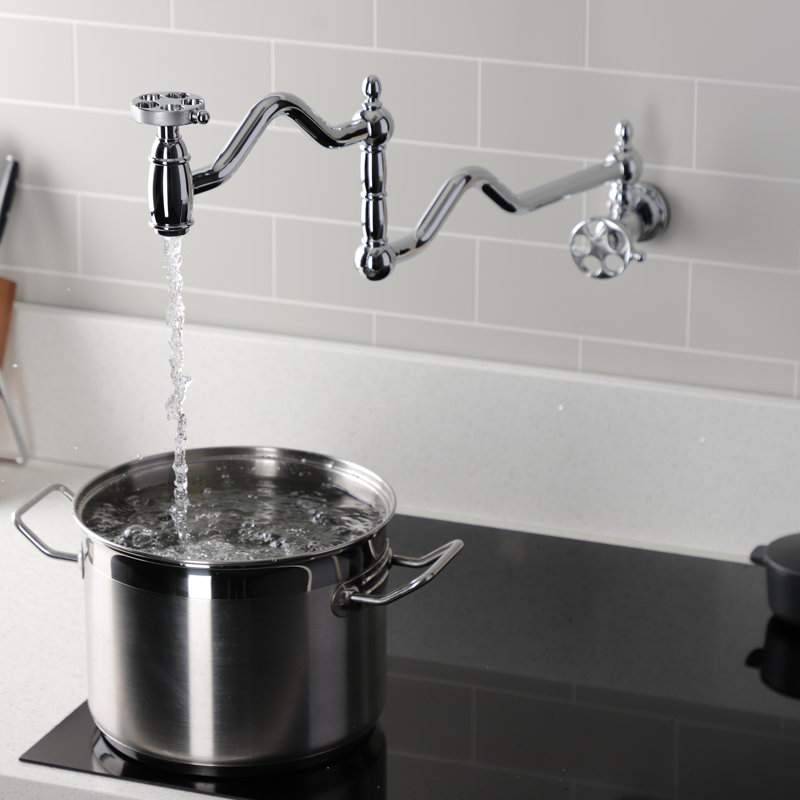 Robinet de cuisine en laiton Kingston, Chrome poli