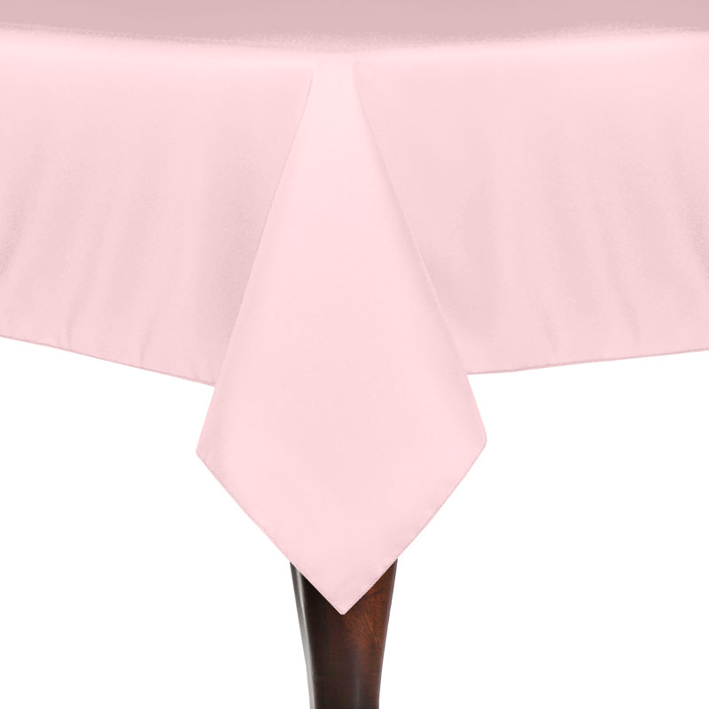 Solid Color Square Tablecloth, 90" x 60", Ice Pink, 3