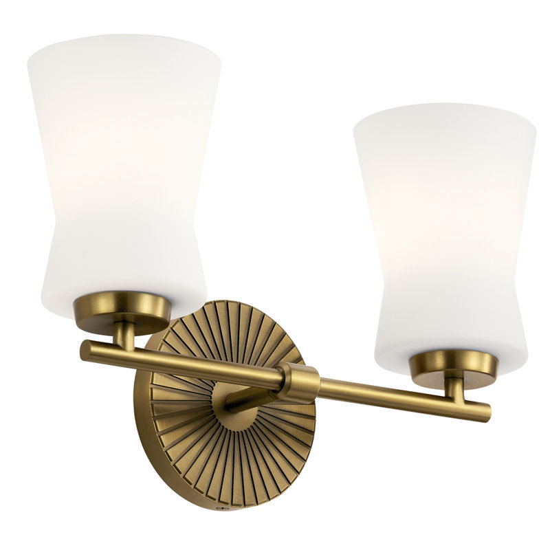 Brianne 2 - Light Dimmable Vanity Light, Brushed Natural Brass