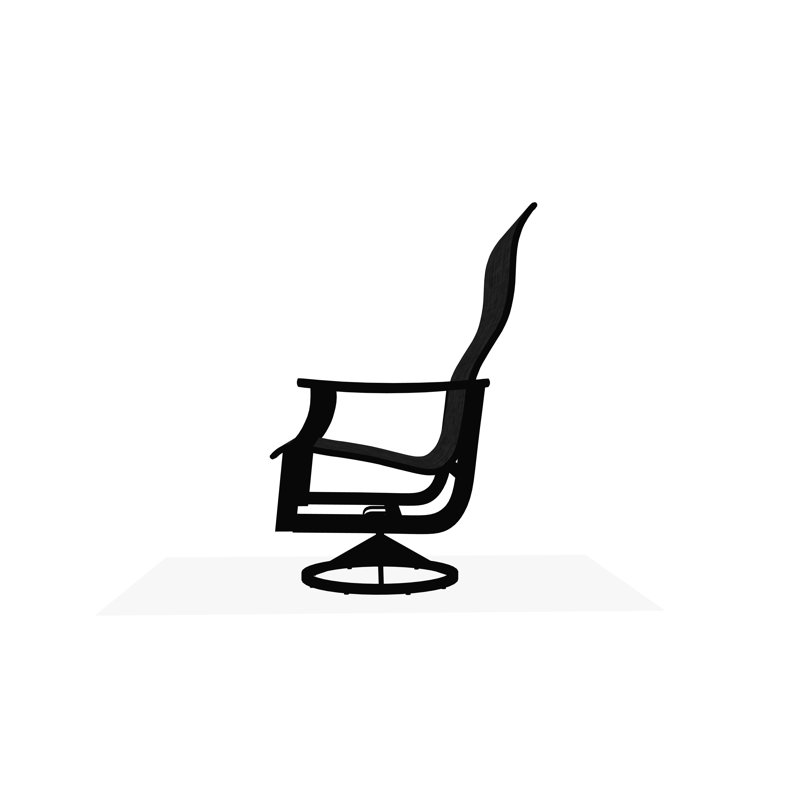 St. Catherine Polymer Outdoor Lounge Chair, Black, Augustine Shadow