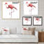 Flamant rose sur une patte - reproduction sur toile-67467011-67466997