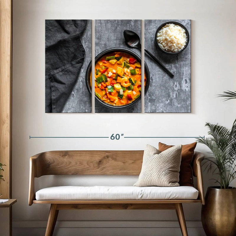 Vegetarian Curry, 32" H x 50" W