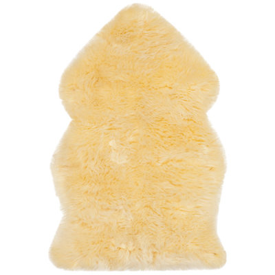 Tapis en peau de mouton champagne 121