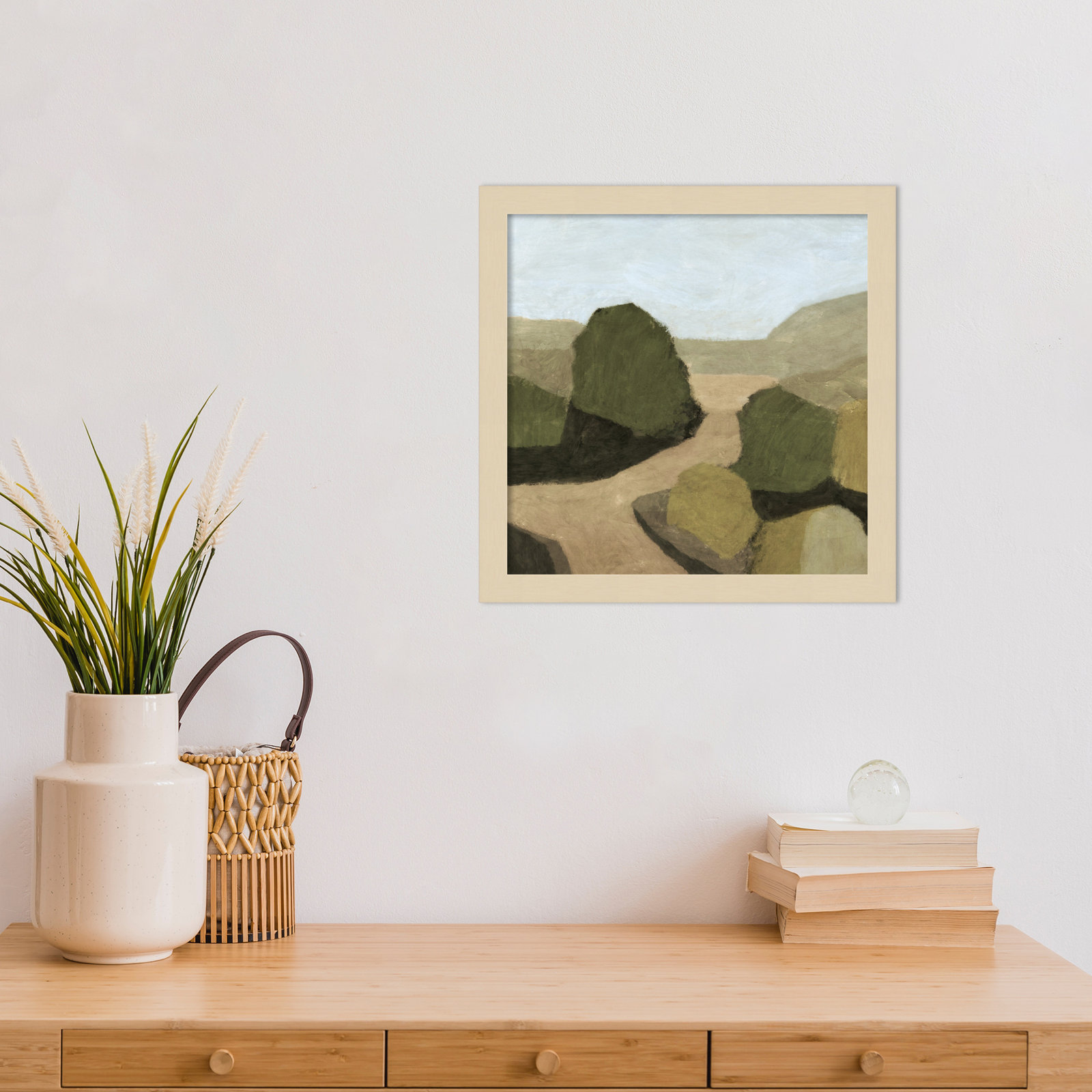 Paysage 1 Print by Dan Hobday, Brown, 13" H x 13" W
