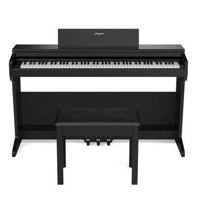 56.7"x18.9"x 15.7" 88-Key Weighted Digital Piano with Bench, Triple Pedals, Function, Power Adapter