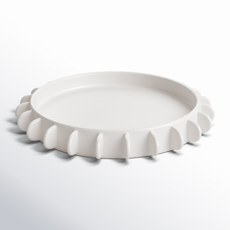 Archbold Ceramic Tray, 1.75" H x 14.25" W x 14.25" D