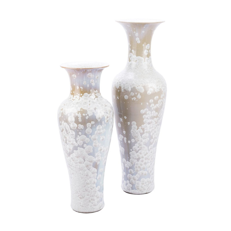 Handmade Porcelain Floor Vase, 39" H x 16" W x 16" D