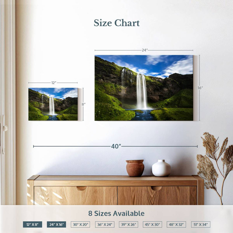 Alvord chassant les chutes d'eau, H 16 po x l 24 po