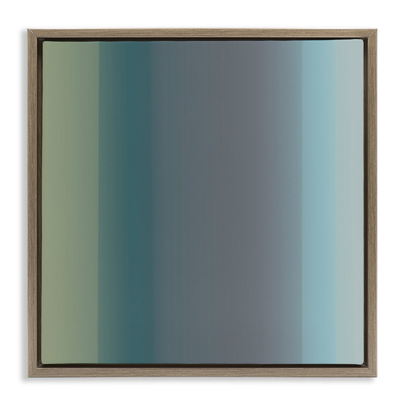 «Subtle Ombre Gradient Floater», art mural par Third & Wall Studios, H 18 po x l 18 po, Cadre flottant orme Montalcino