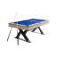 7 FT Rustic Grey Billiard Pool Table 84x46x32 Inch, Metal K-Leg with Blue Professional Cloth, Full Accessory Set for Home Game Room & Basement Recreation, Red-132151815