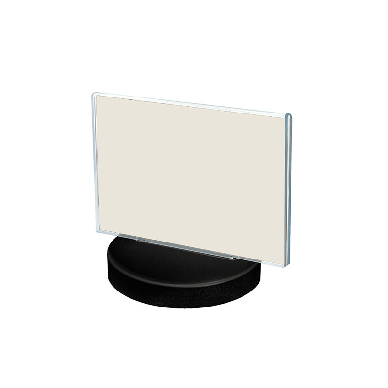 Cadre horizontal de 21,6 cm (L) x 14 cm (H) sur une base ronde noire lestée, lot de 10