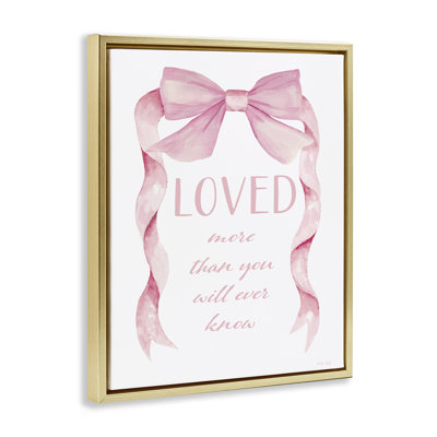 Cadre flottant à ruban rose Love More Sentiment, design par Cindy Jacobs