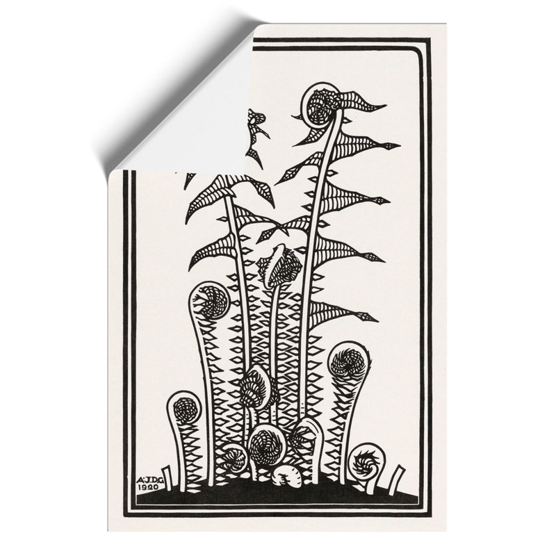 Ferns by Julie De Graag - No Frame Painting, 84cm H x 59cm W x 0.1cm D
