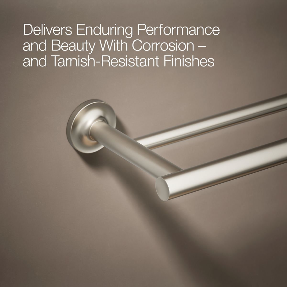 Purist Double 24" Wall Mounted Towel Bar, Vibrant Brushed Nickel