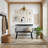 Classic Windsor Bench Black with Armrest