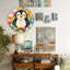 Horloge murale colorée pingouin coloré - 12 po