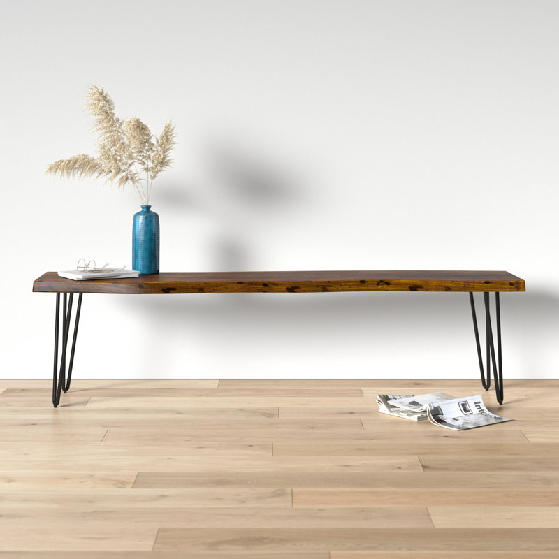 Banc en bois Bassel, Châtaigne