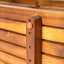Table basse d'extérieur en bois d'acacia au fini teck, design moderne creux