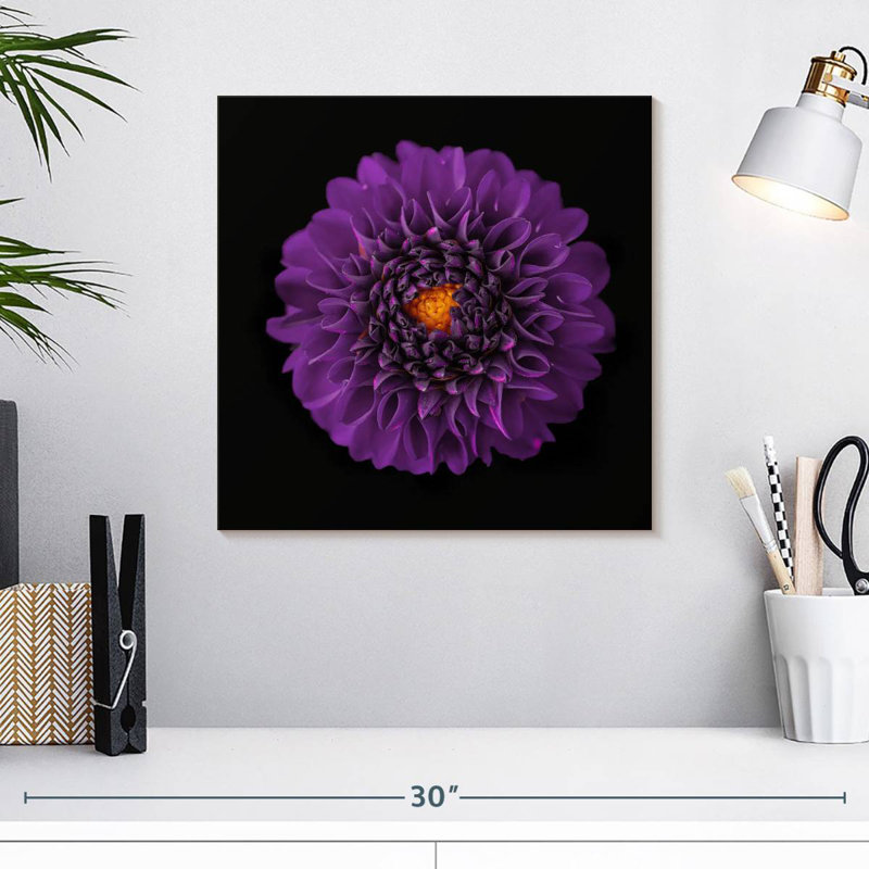 Harnek Purple Dahlia Flower, 16" H x 16" W