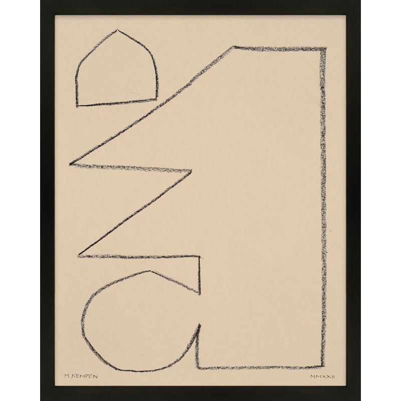 Outlines 10 Print by Michael Kempen, 20" H x 16" W x 1.25" D, Black