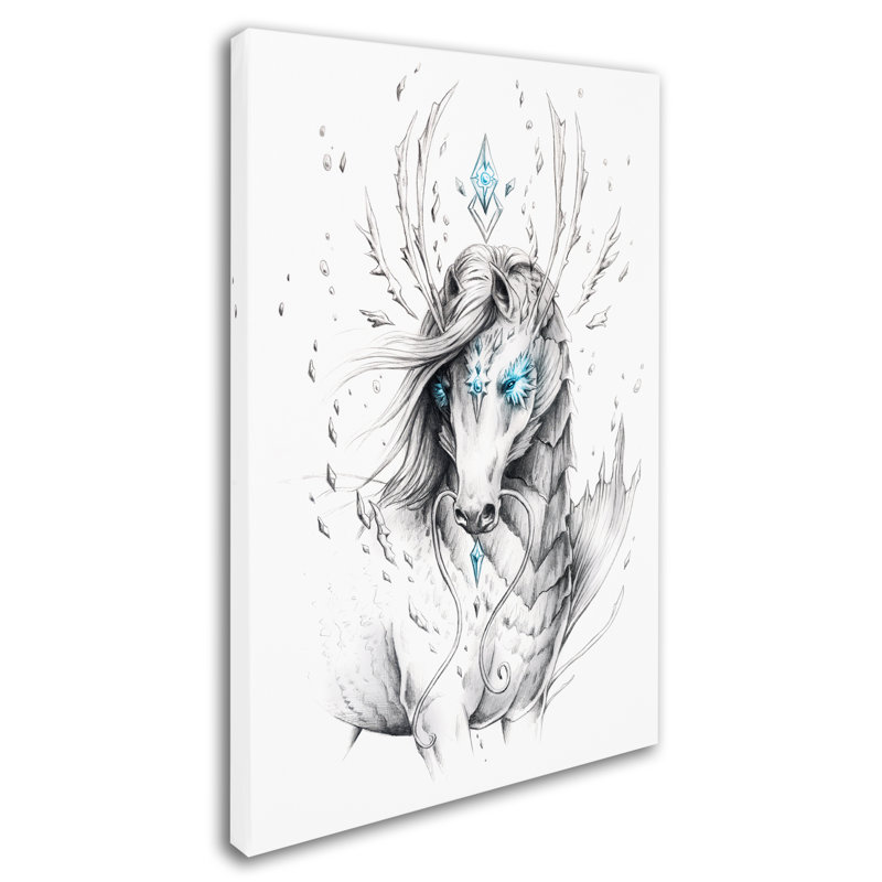«Sea Horse» par Kivalina, impression sur toile tendue, H 19 po x l 12 po