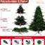 Arbre de Noël 7 pi, 2257 pointes, pe / mixte, base large pour de superbes présentoirs, branches articulées, installation sans effort, support en métal, 84 po de hauteur, 65 7 pi de hauteur avec conception réaliste Grand Impact, rapide