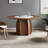 Round Solid Wood Dining Tables with Turntable-1600721109
